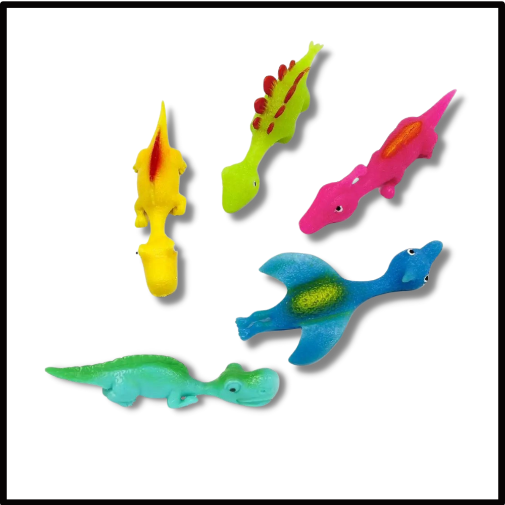 Tirachinas pegajoso para dedos con forma de dinosaurio
- Ozerty