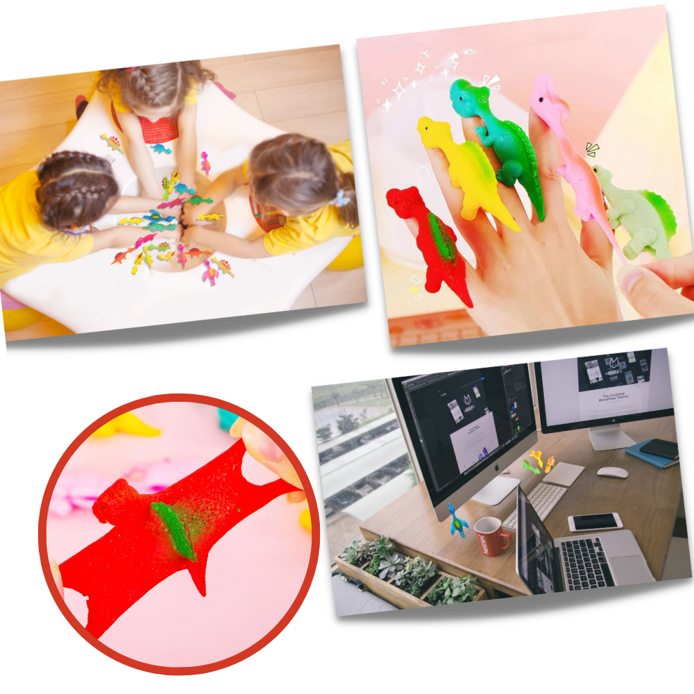 Tirachinas pegajoso para dedos con forma de dinosaurio
- Ozerty