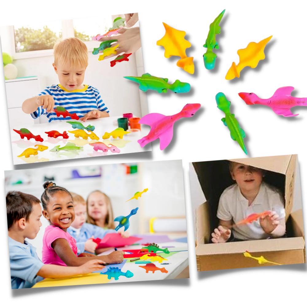 Tirachinas pegajoso para dedos con forma de dinosaurio
- Ozerty