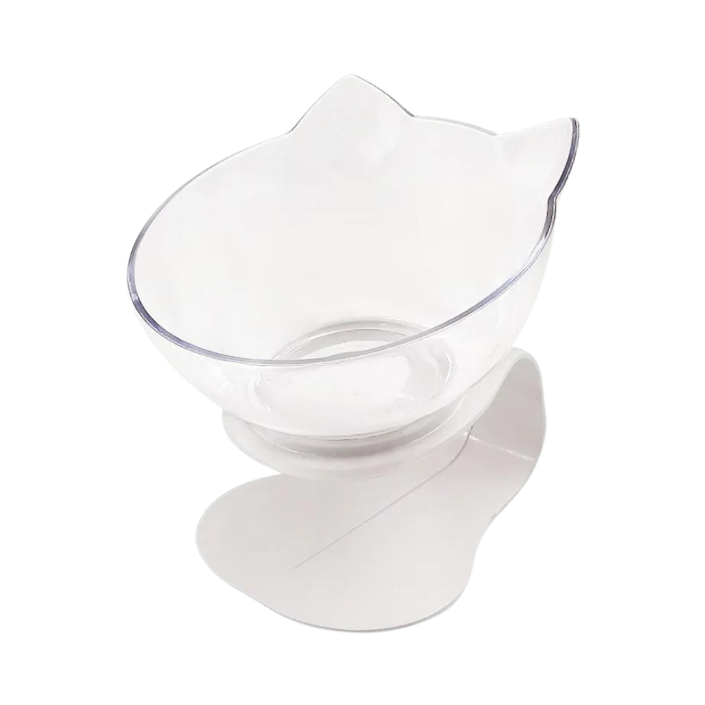 Comedero elevado para gatos
-Transparente/Individual - Ozerty