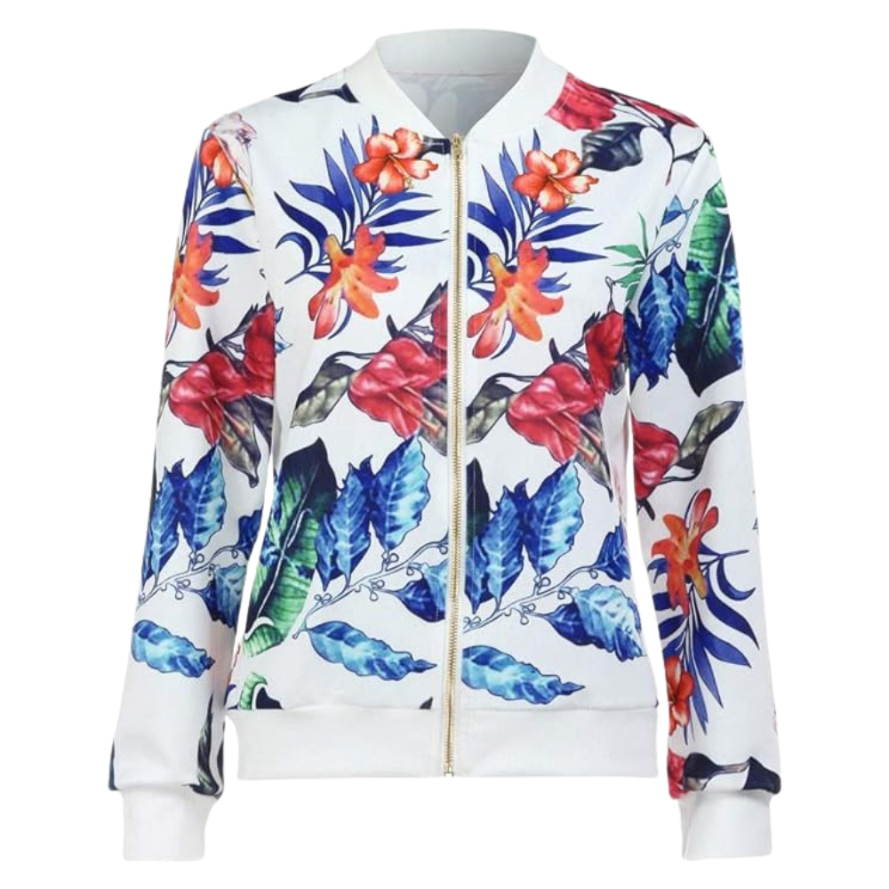 Chaqueta bomber con motivos florales y manga larga
-Blanco/SBlanco/MBlanco/LBlanco/XLBlanco/XXLBlanco/3XLBlanco/4XLBlanco/5XL - Ozerty