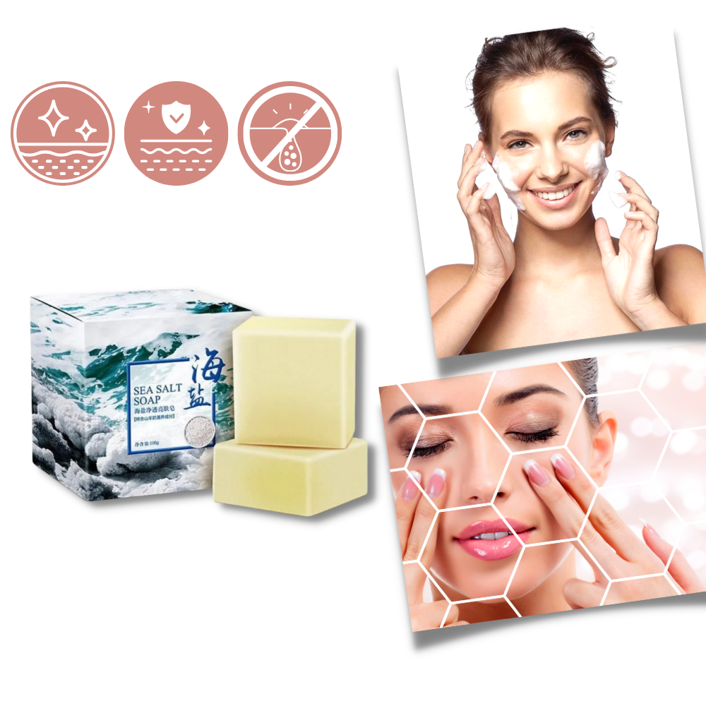 Jabón natural antiacneico con sal marina
- Ozerty