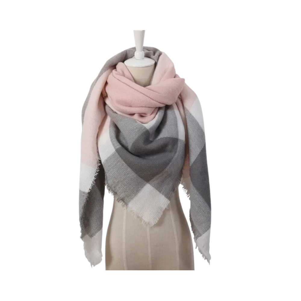 Bufanda de cashmere con tacto de lana de angora y diseño tartán
-Venecia - Ozerty