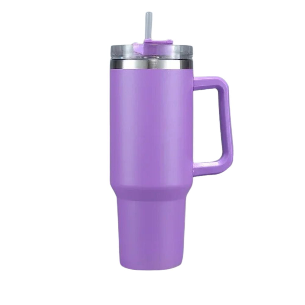 Taza de viaje con asa y gran capacidad para el coche
-Morado claro - Ozerty