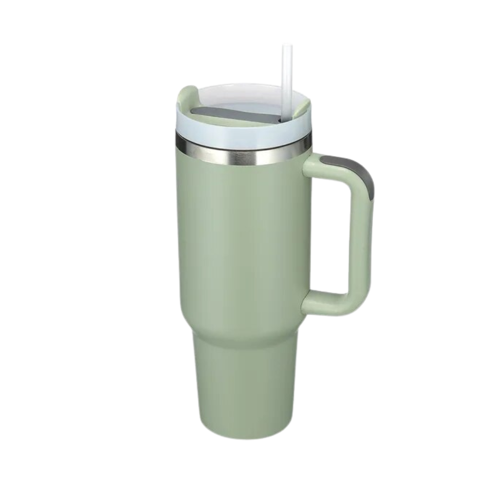 Taza de viaje con asa y gran capacidad para el coche
-Pistacho - Ozerty