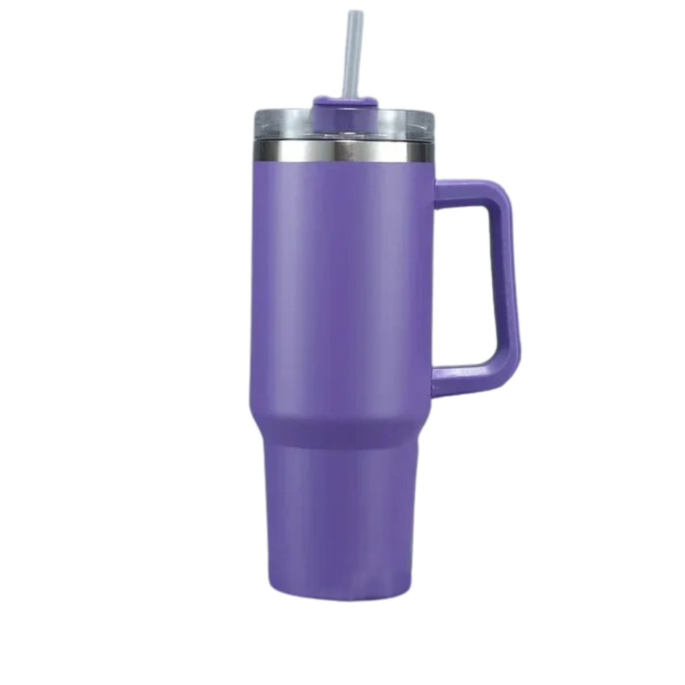 Taza de viaje con asa y gran capacidad para el coche
-Morado - Ozerty
