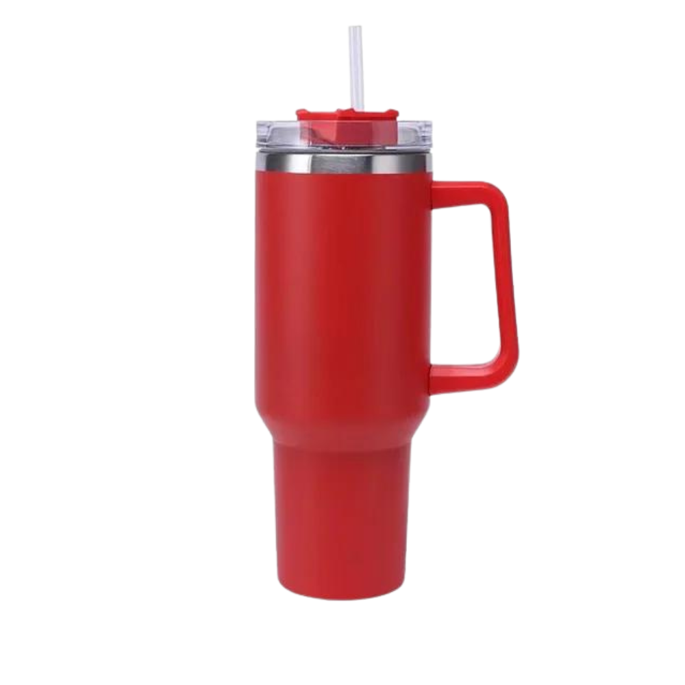 Taza de viaje con asa y gran capacidad para el coche
-Rojo - Ozerty