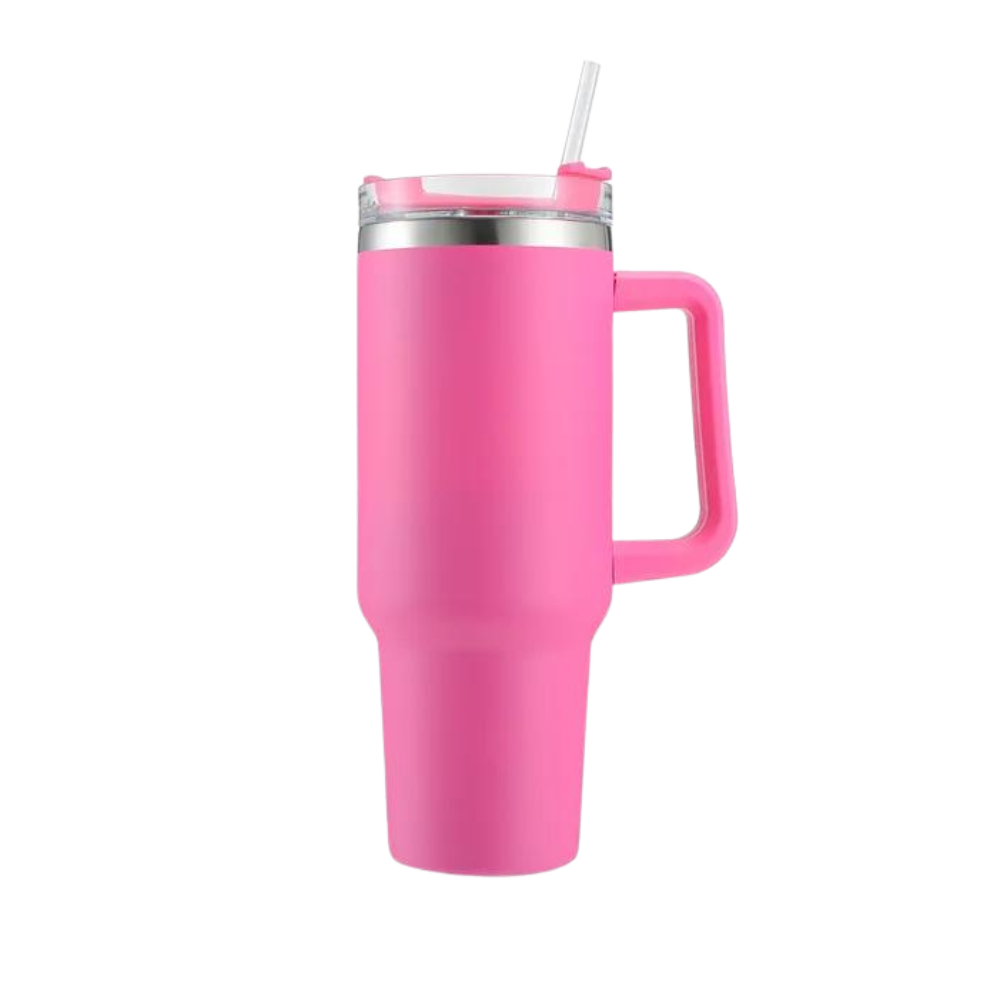 Taza de viaje con asa y gran capacidad para el coche
-Rosa Rojo - Ozerty