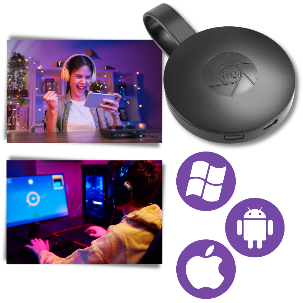 Adaptador HDMI con proyección de teléfono en la TV
- Ozerty