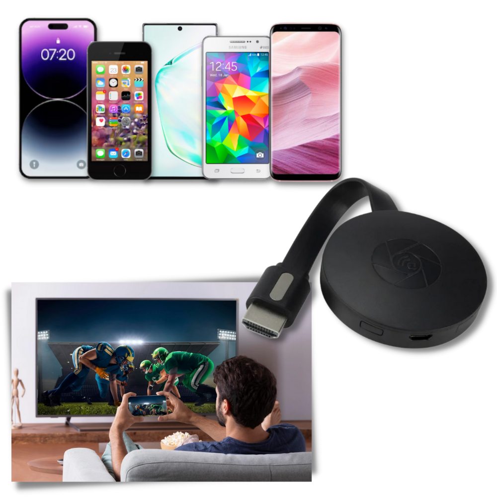 Adaptador HDMI con proyección de teléfono en la TV
- Ozerty