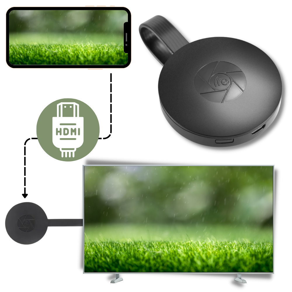 Adaptador HDMI con proyección de teléfono en la TV
- Ozerty