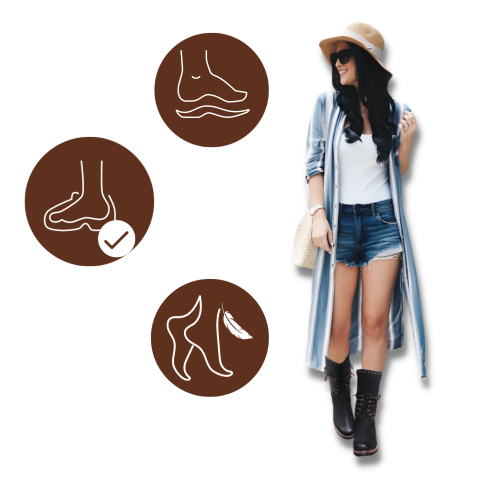 Botines vintage de cuero PU
- Ozerty