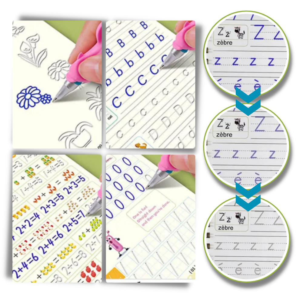 Cuadernos de caligrafía reutilizables Write & Wipe
- Ozerty