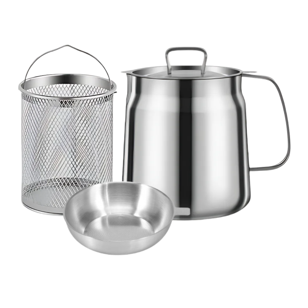 Olla 2 en 1 de acero inoxidable -2000ml - Ozerty