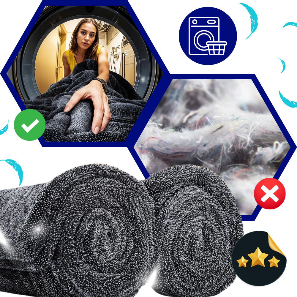 Toalla limpiadora de cristales de microfibra absorbente - Ozerty