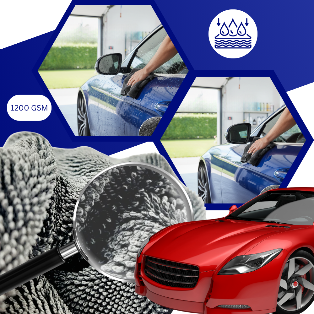 Toalla limpiadora de cristales de microfibra absorbente - Ozerty