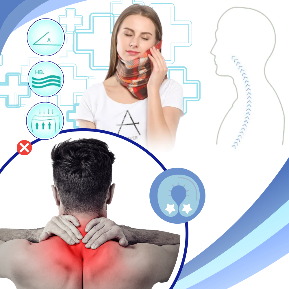 Almohada de viaje ajustable para el cuello - Ozerty