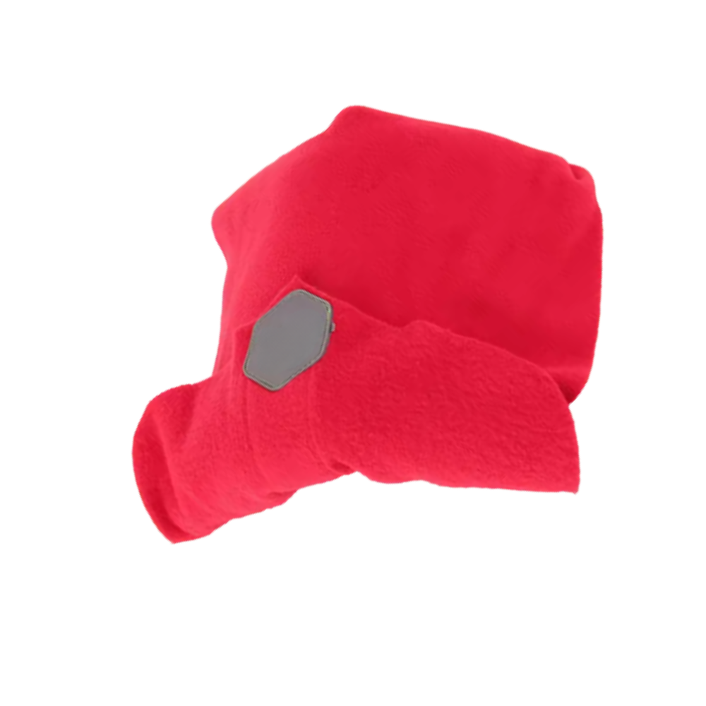 Almohada de viaje ajustable para el cuello -Rojo - Ozerty
