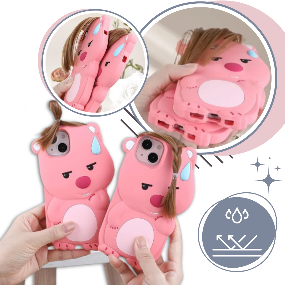 Adorable funda rosa para iPhone - Ozerty