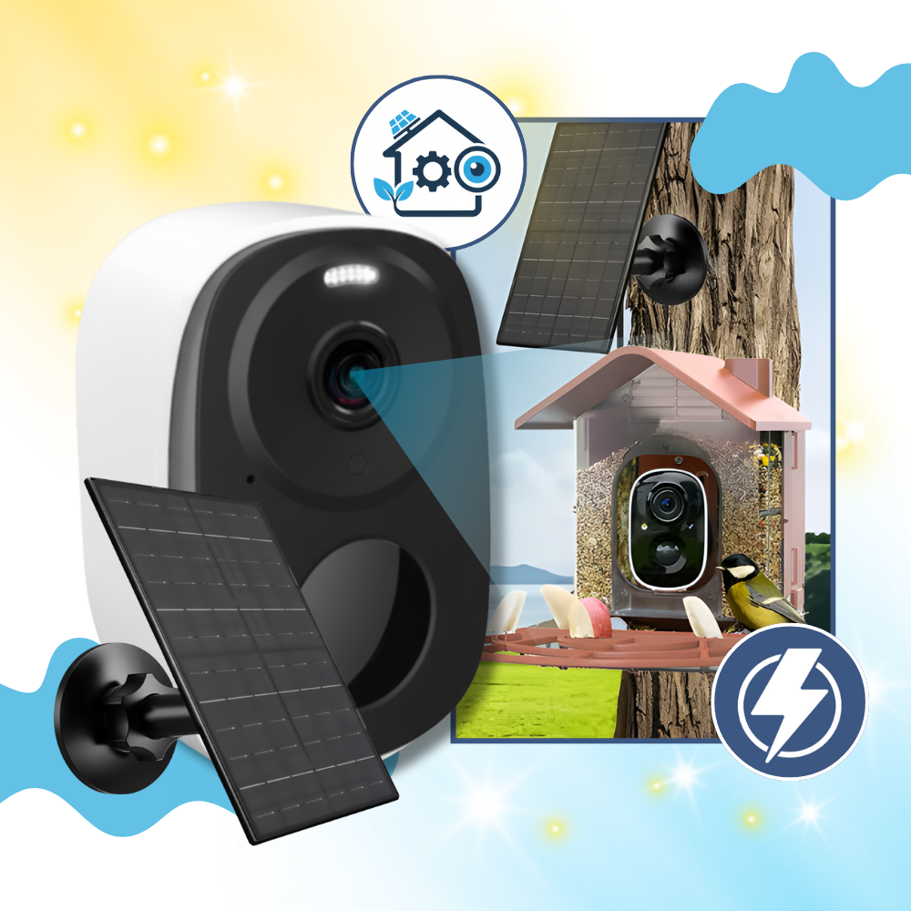 Comedero solar para pájaros con IA - Ozerty