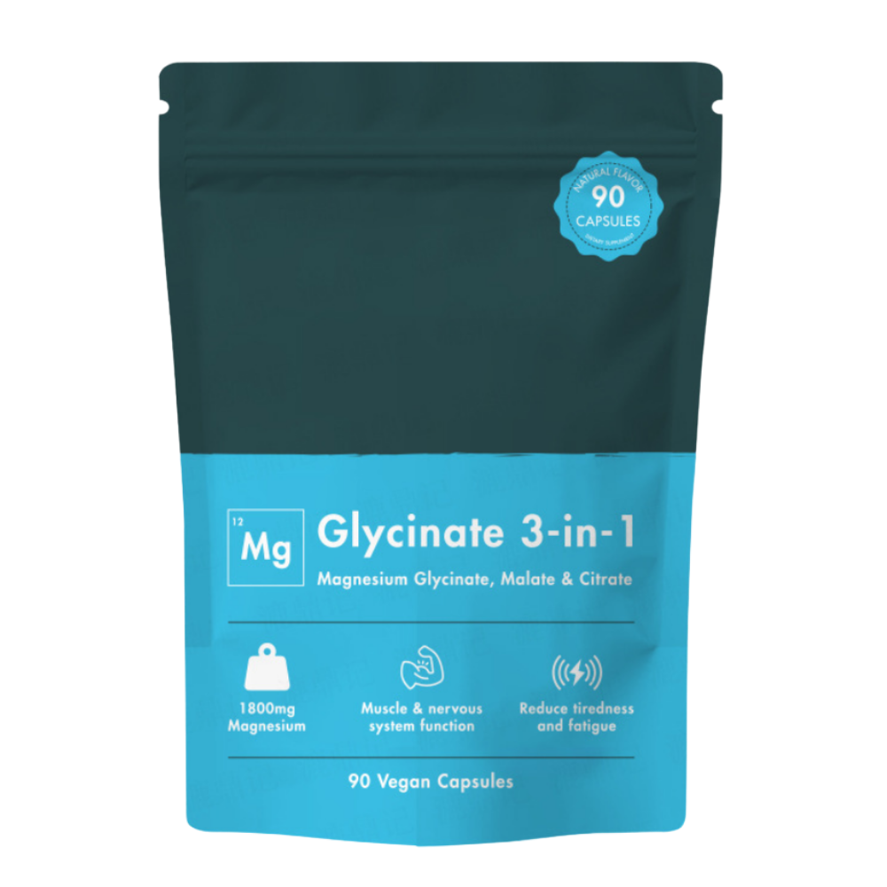 Suplemento vegano equilibrado de glicinato de magnesio - Ozerty