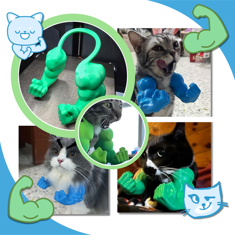 Disfraz de gato culturista con brazos - Ozerty