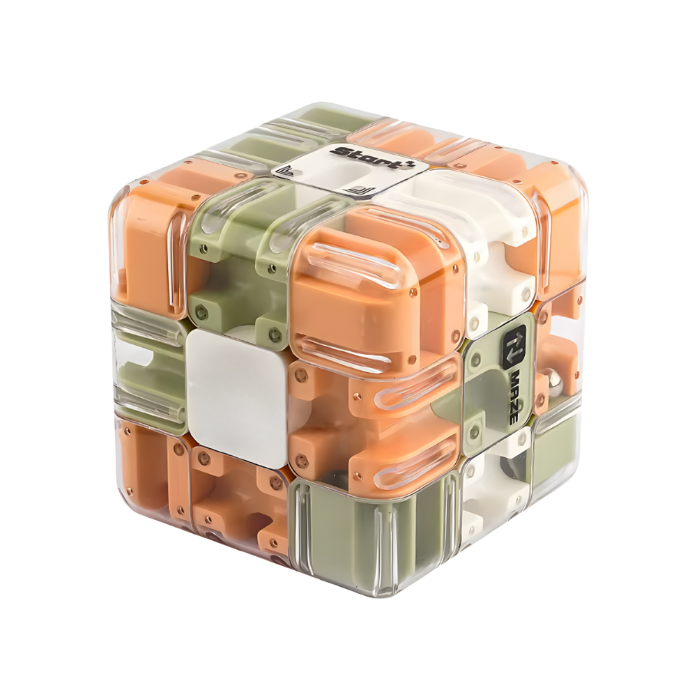 Cubo laberinto Desarrollador cerebral -Verde Naranja - Ozerty