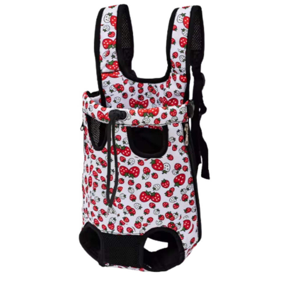 Mochila transportín para perros y gatos -Cerezas - Ozerty