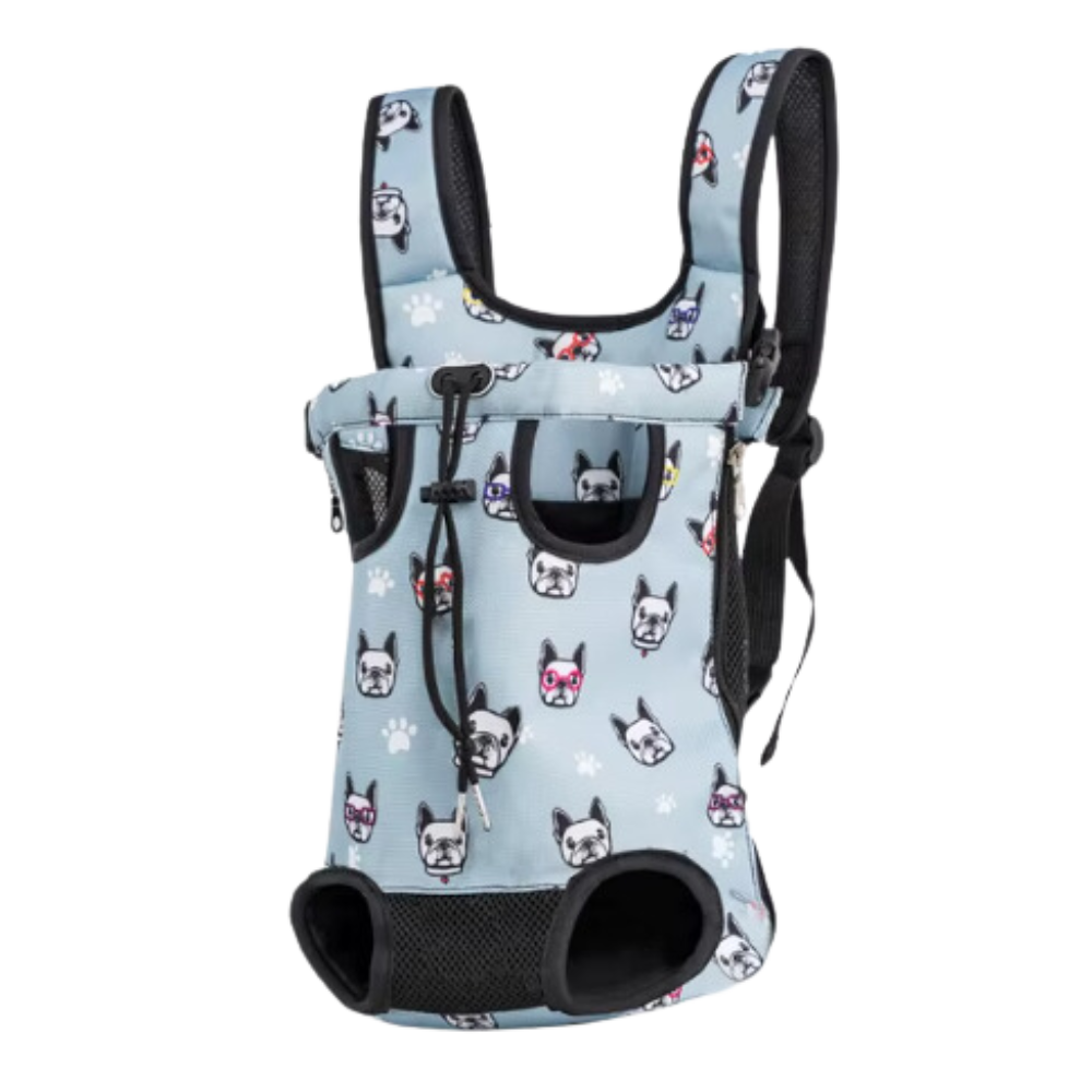 Mochila transportín para perros y gatos -Perritos con gafas - Ozerty