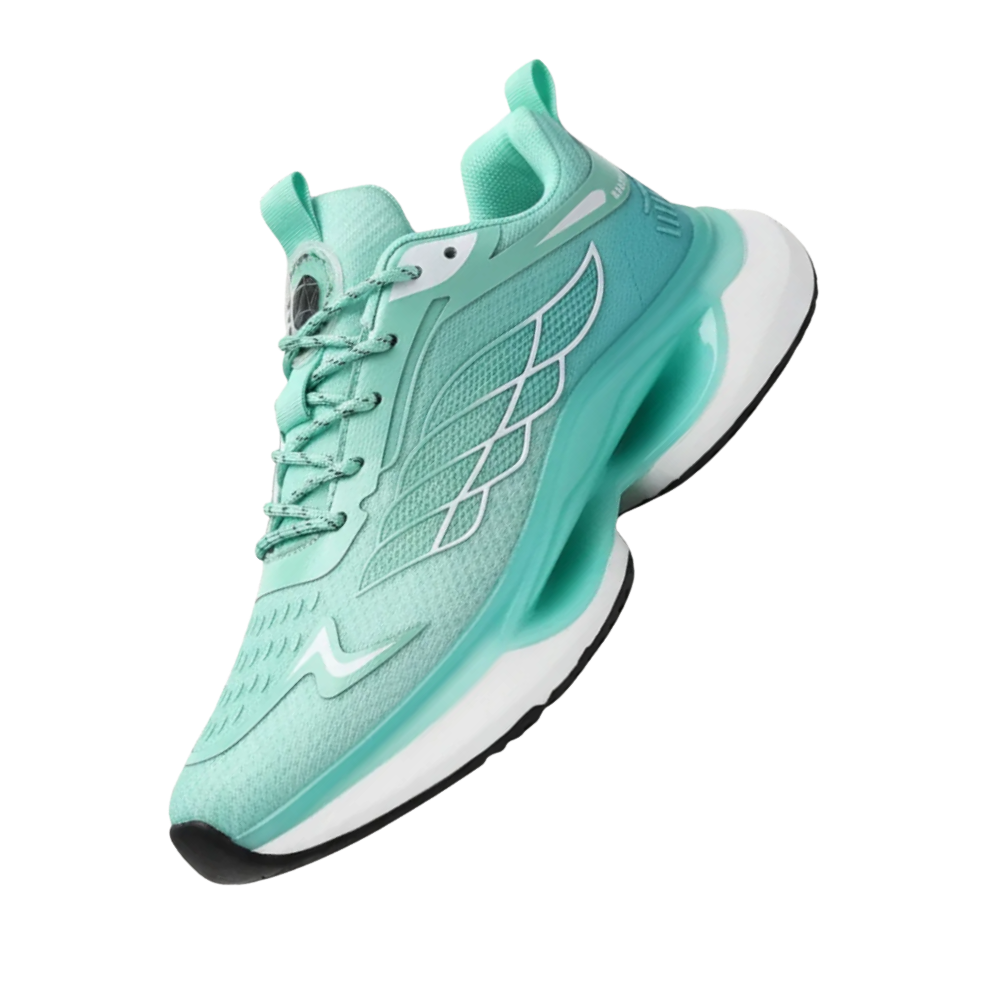 Zapatillas de running transpirables y acolchadas -Verde - Ozerty