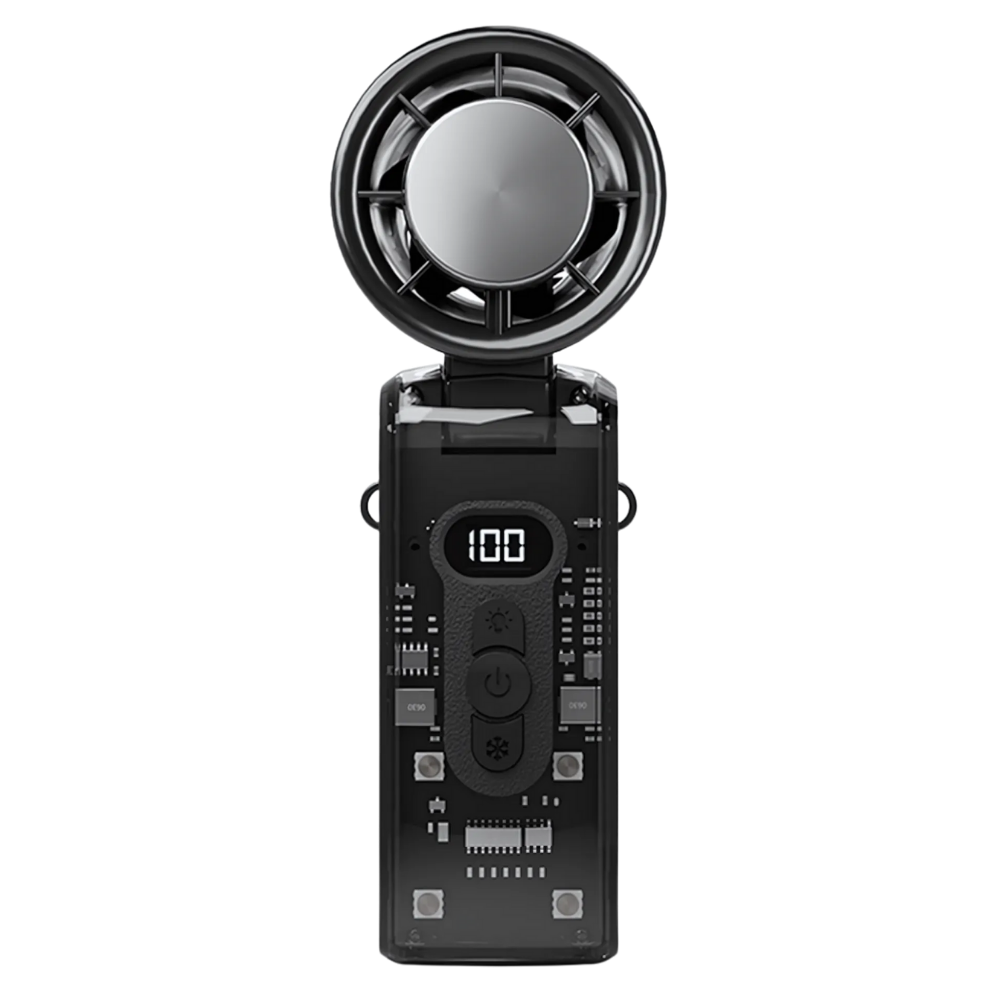 Mini ventilador con turbo -Negro - Ozerty