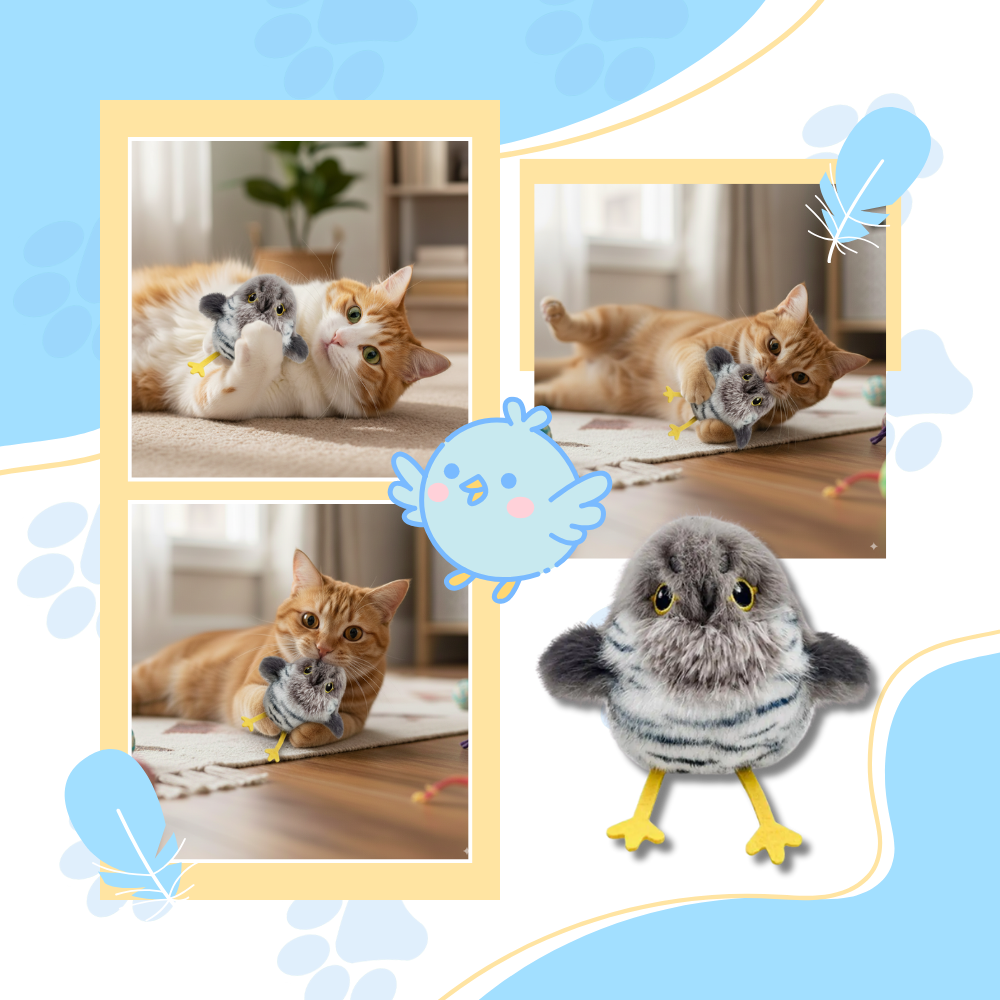 Juguete (pájaro) interactivo y realista para gatos  - Ozerty
