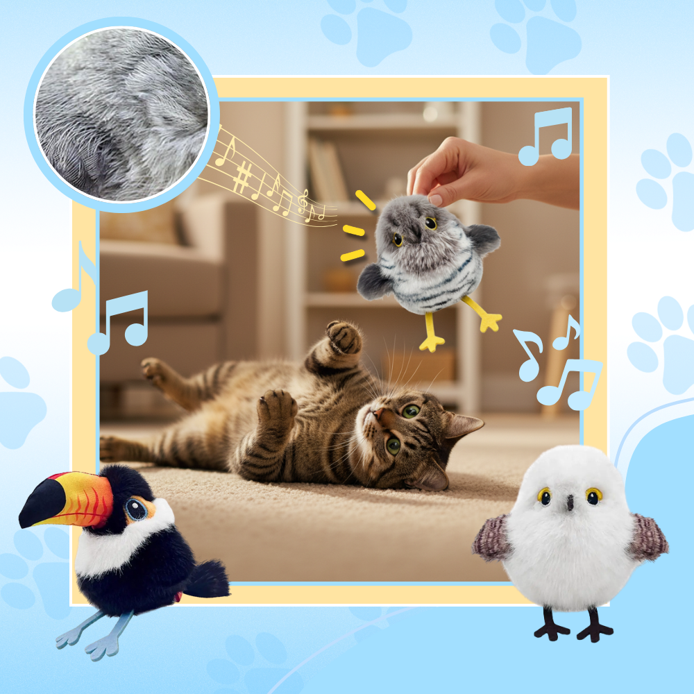 Juguete (pájaro) interactivo y realista para gatos  - Ozerty