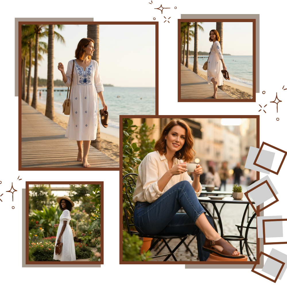 Sandalias ortopédicas vintage elegantes - Ozerty