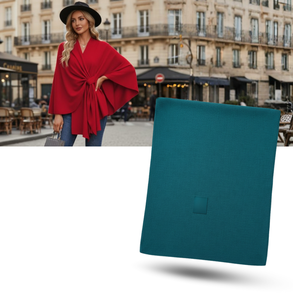 Poncho de punto elegante para mujer - Ozerty