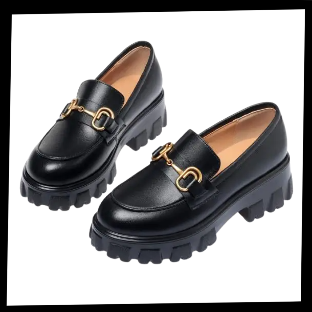 Mocasines de cuero grueso y elegantes - Ozerty