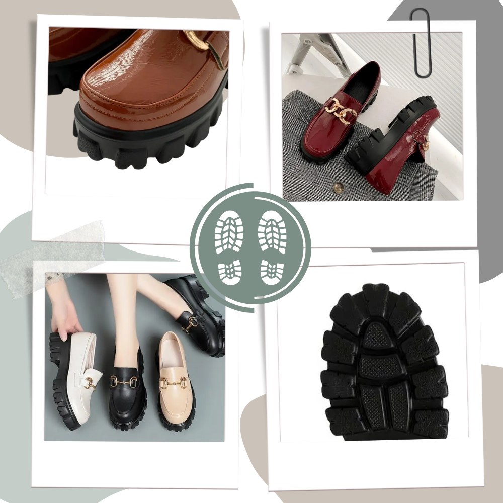 Mocasines de cuero grueso y elegantes - Ozerty