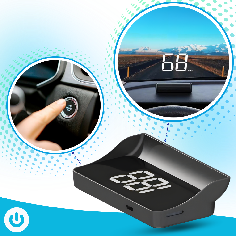 Velocímetro de parabrisas con proyector claro e intuitivo - Ozerty