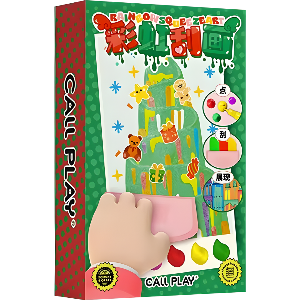 Colorida pintura artística con rasqueta -Verde - Ozerty