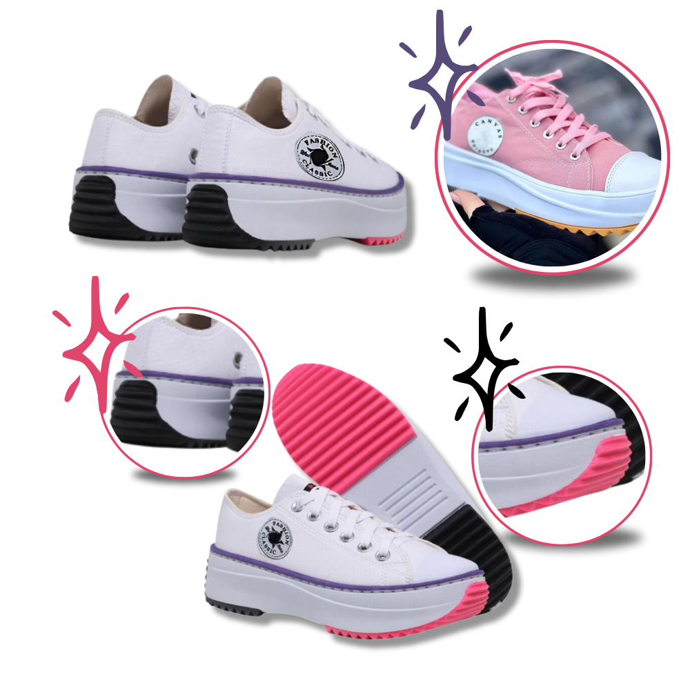 Sneakers de tela antideslizantes y con plataforma

 - Ozerty