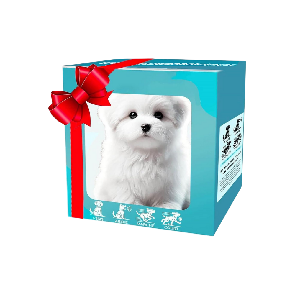 Lindo cachorro robotizado -Perro maltés - Ozerty