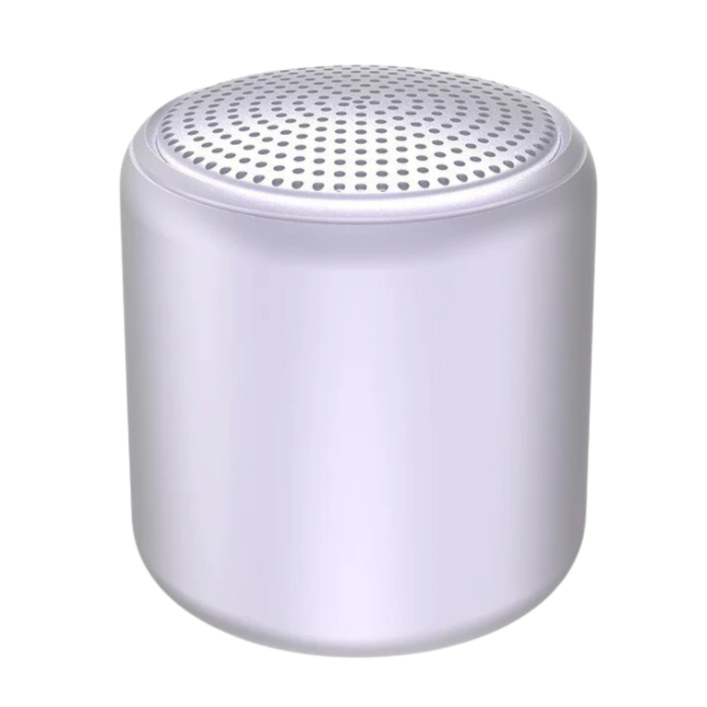 Mini altavoz Bluetooth Deep Bass -Blanco perla - Ozerty