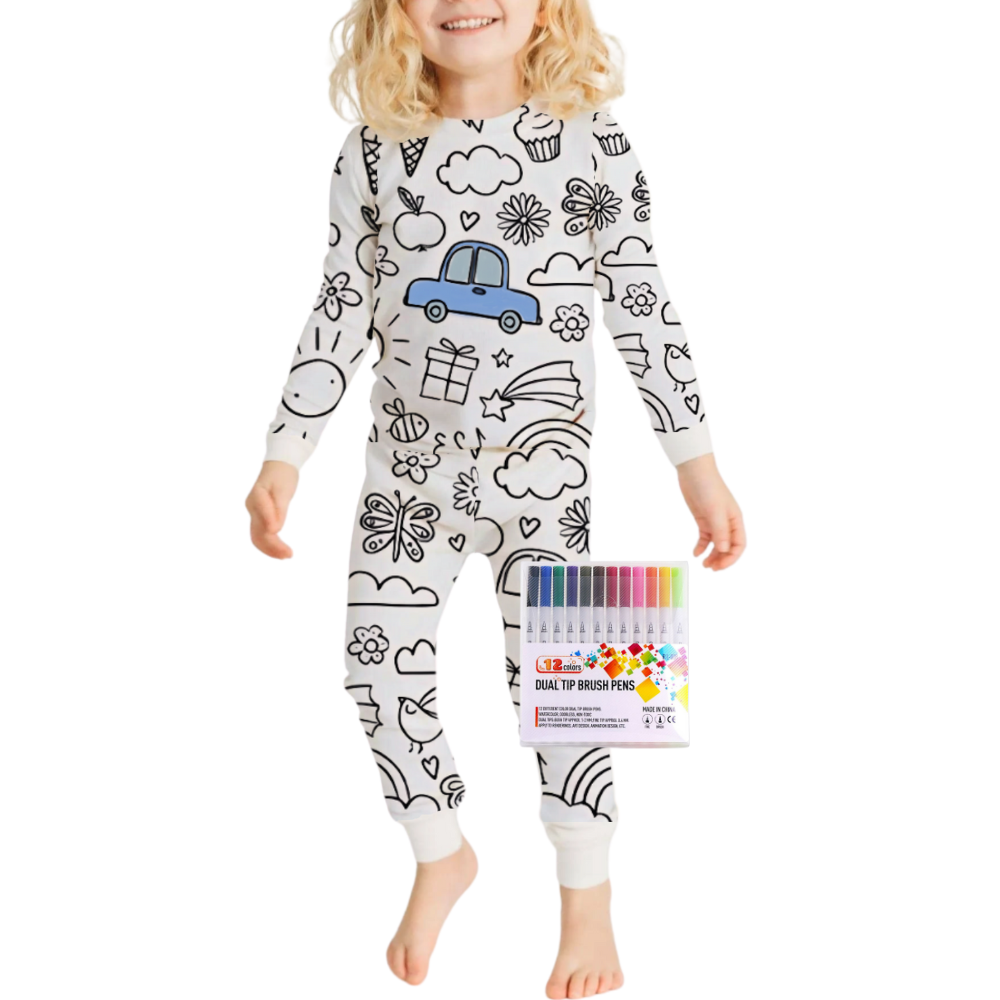 Pijama coloreable -Día bonito - Ozerty