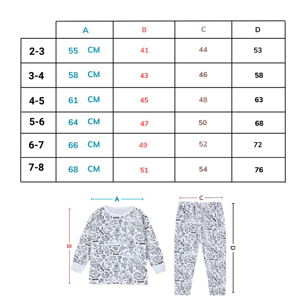 Pijama coloreable - Ozerty