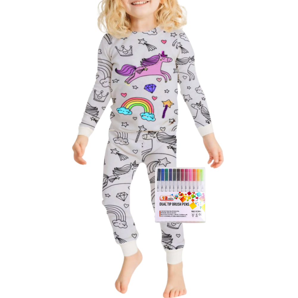 Pijama coloreable -Caballo mágico - Ozerty