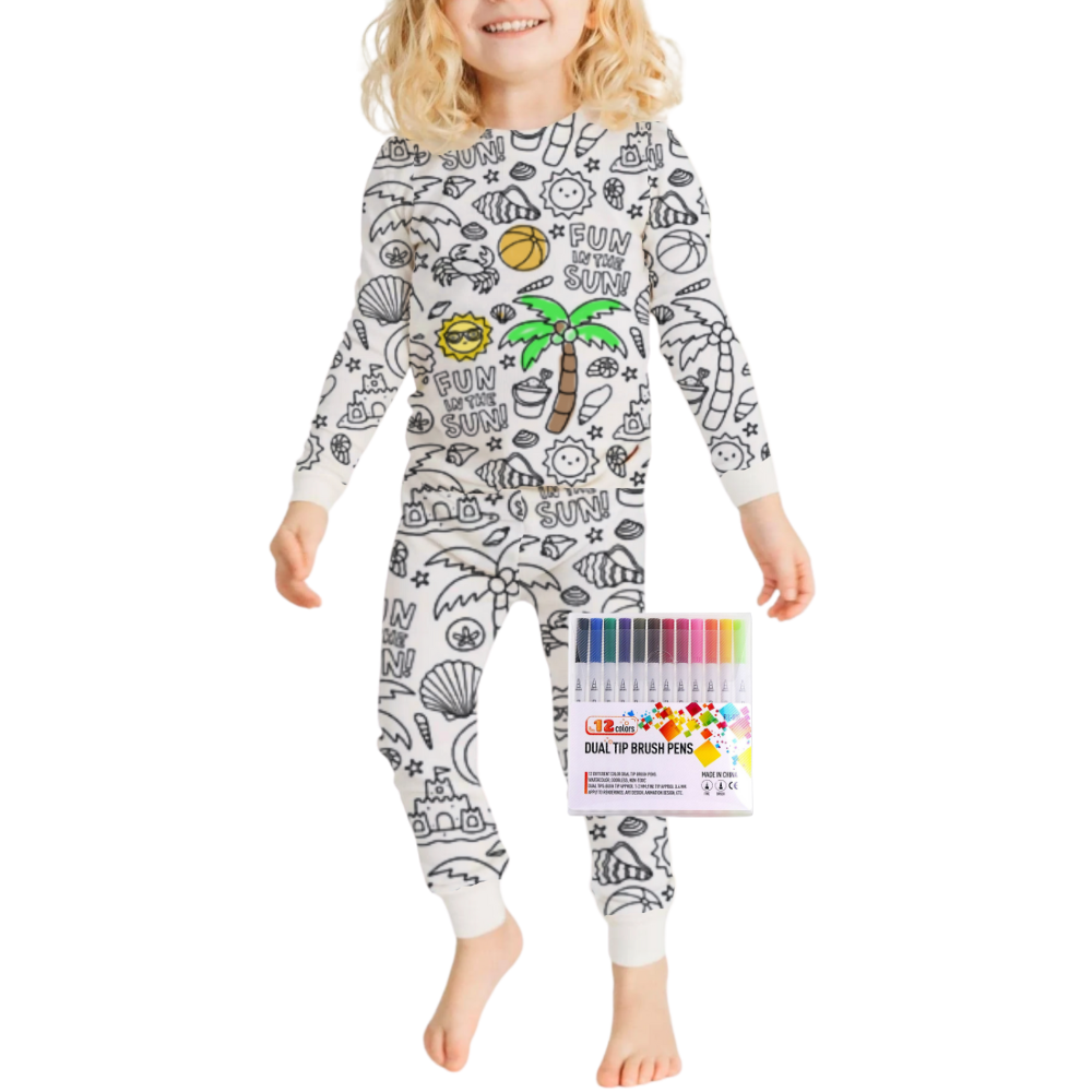 Pijama coloreable -Mar y Sol - Ozerty