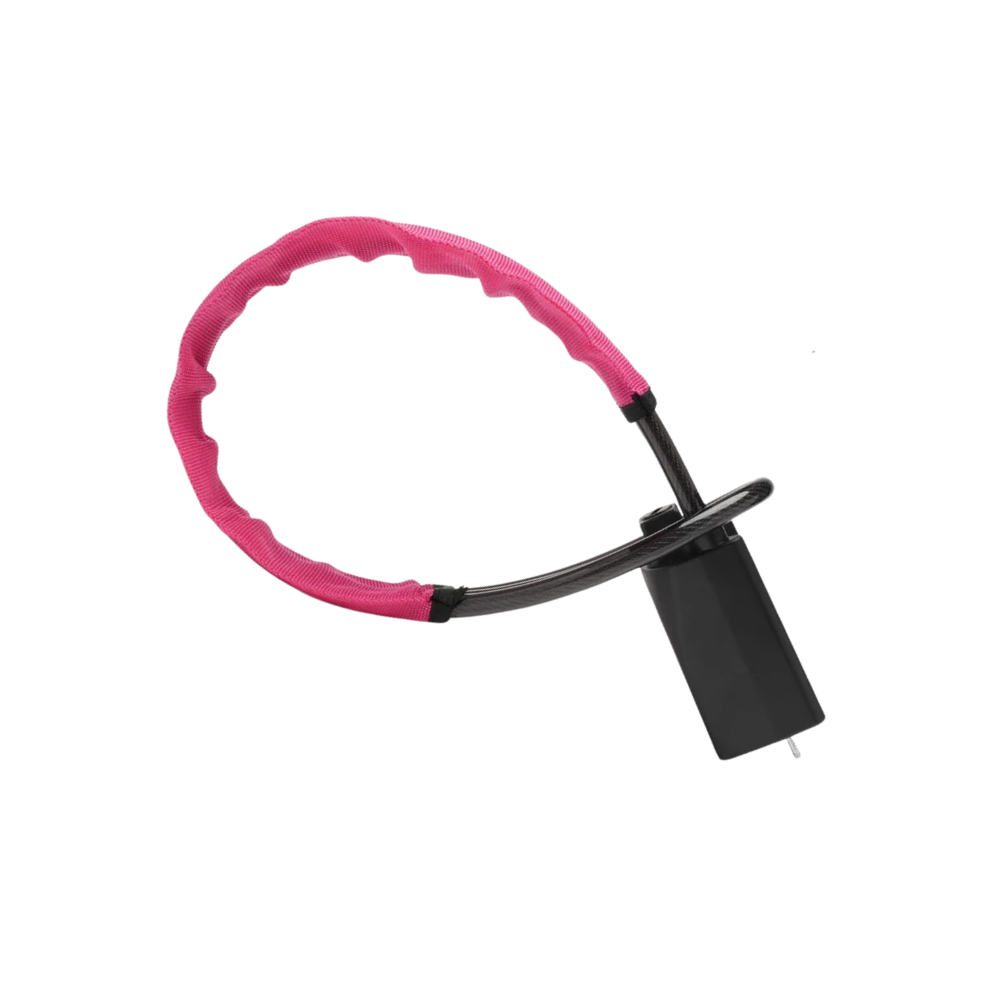 Cerradura de doble seguridad para volante -Rosa - Ozerty