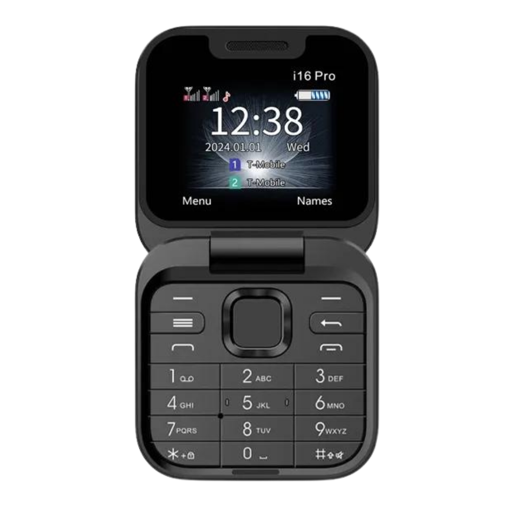 Pequeño móvil plegable de doble SIM

 -I16 Pro/Negro - Ozerty