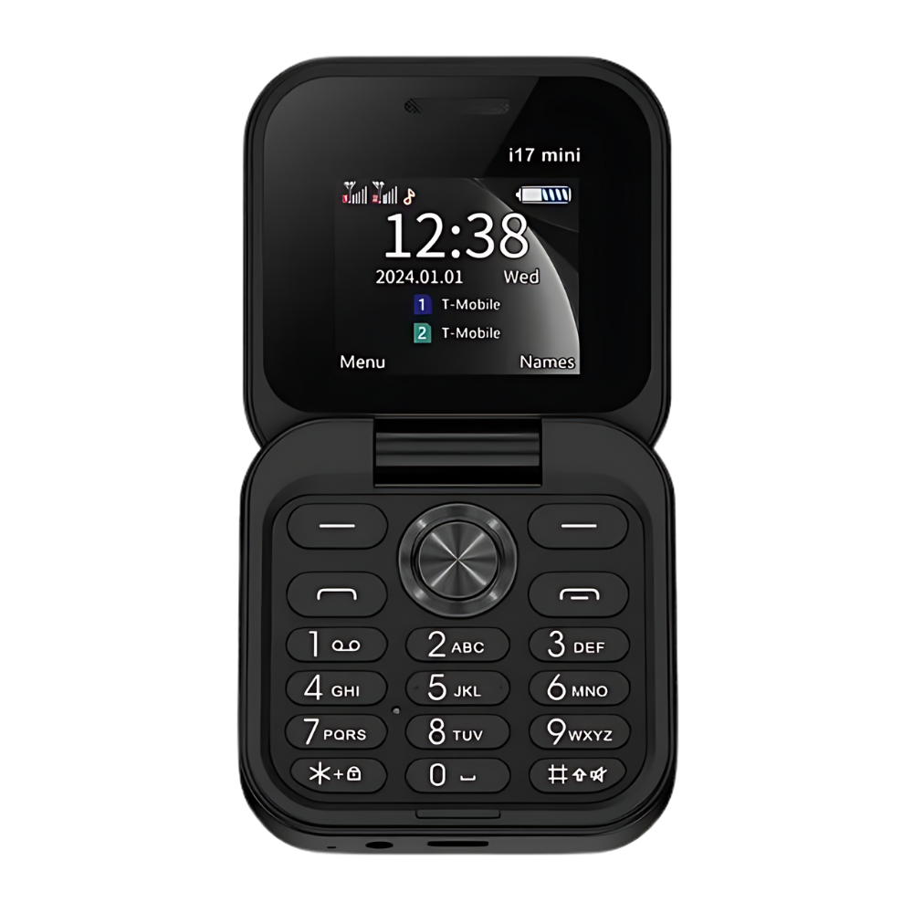 Pequeño móvil plegable de doble SIM

 -I17 Pro/Negro - Ozerty