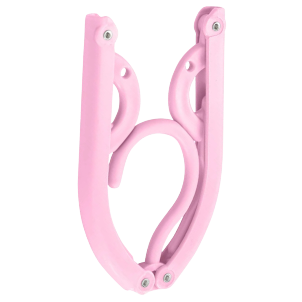 Perchas plegables de doble tamaño -Rosa - Ozerty